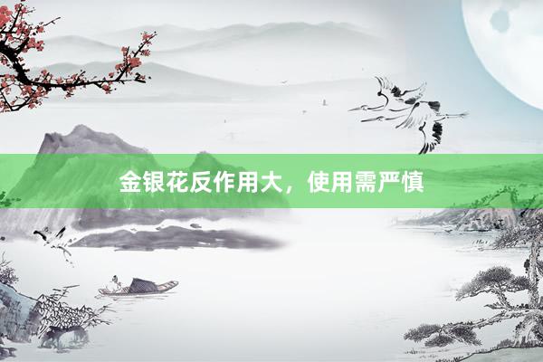 金银花反作用大，使用需严慎